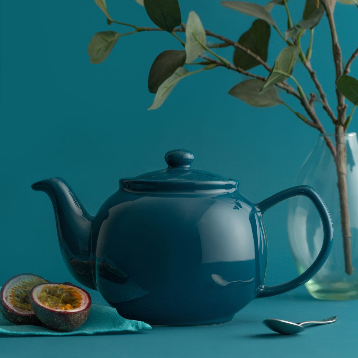 Teal Blue 6 Cup Teapot