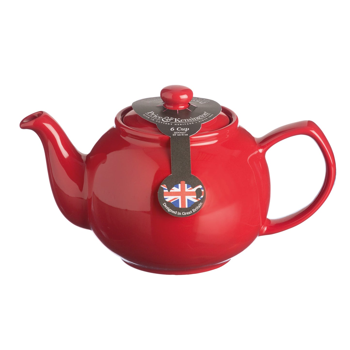Red 6 Cup Teapot