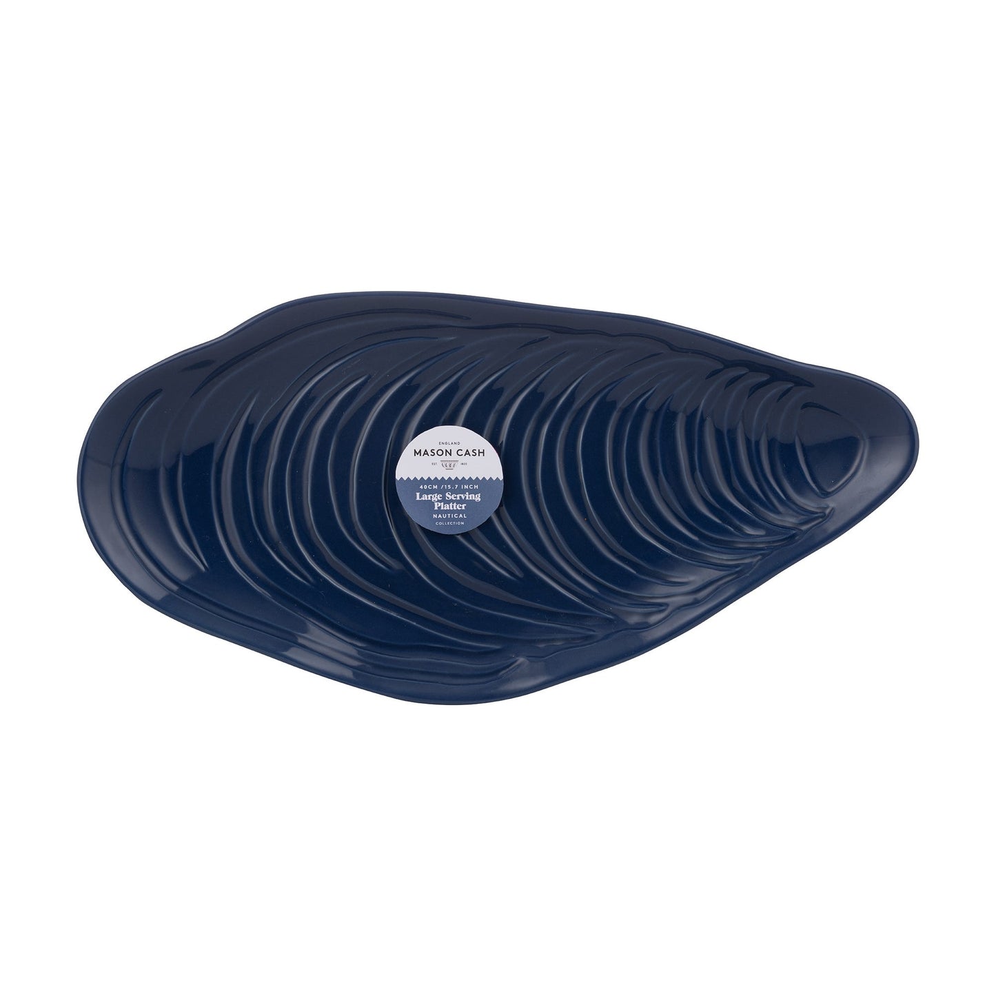 Nautical Large Blue Shell Platter