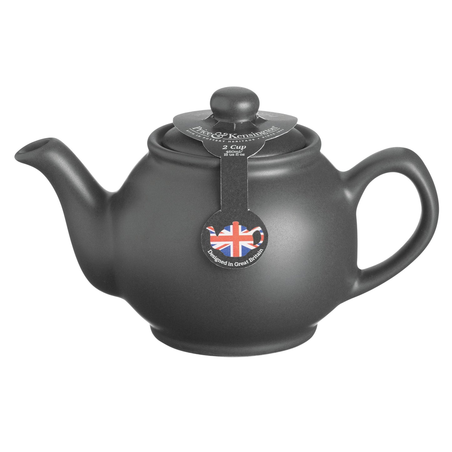 Matt Black 2 Cup Teapot