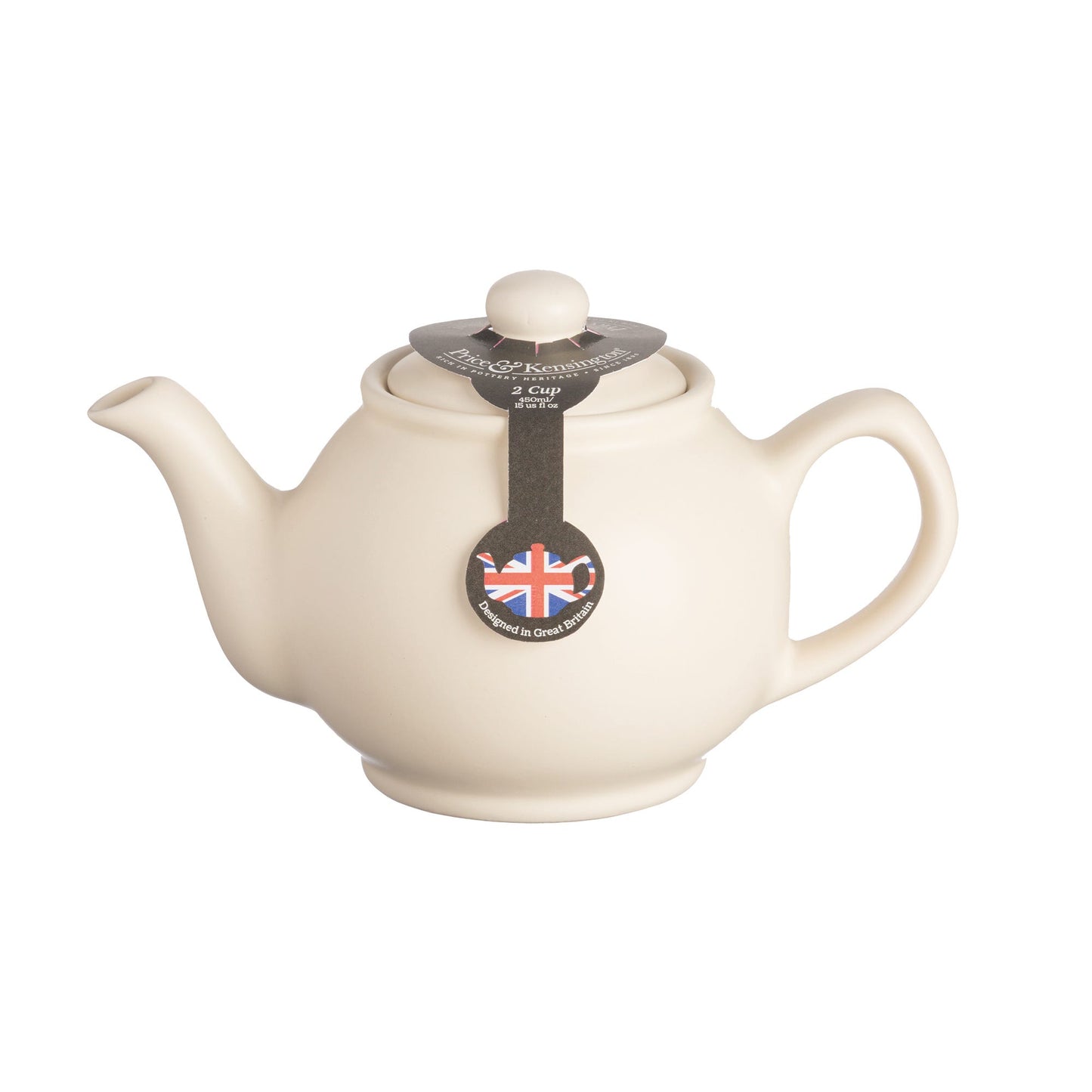 Matt Cream 2 Cup Teapot