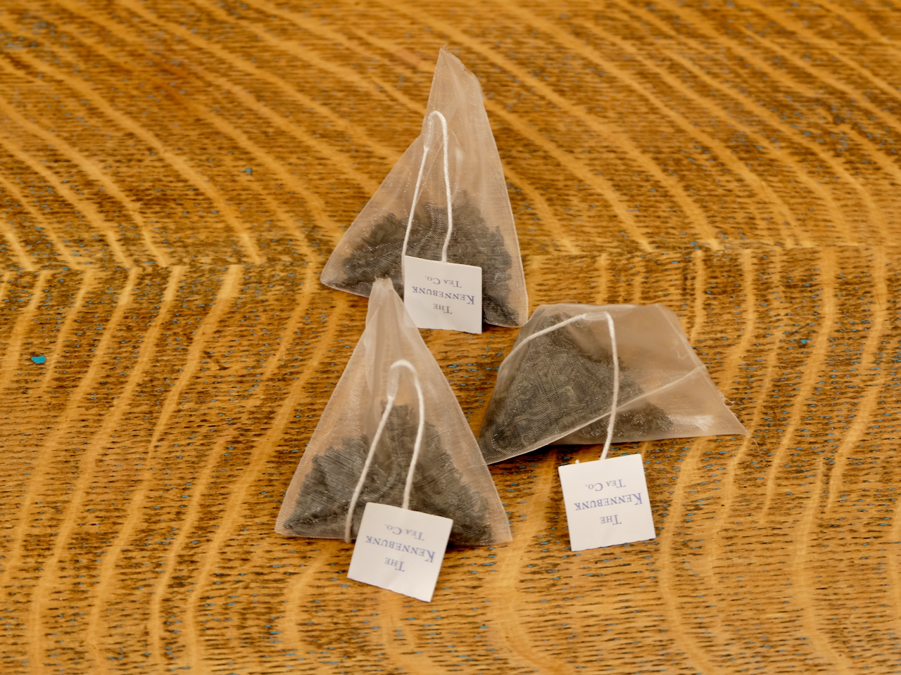 Organic Black Tea filled pyramid tea bags