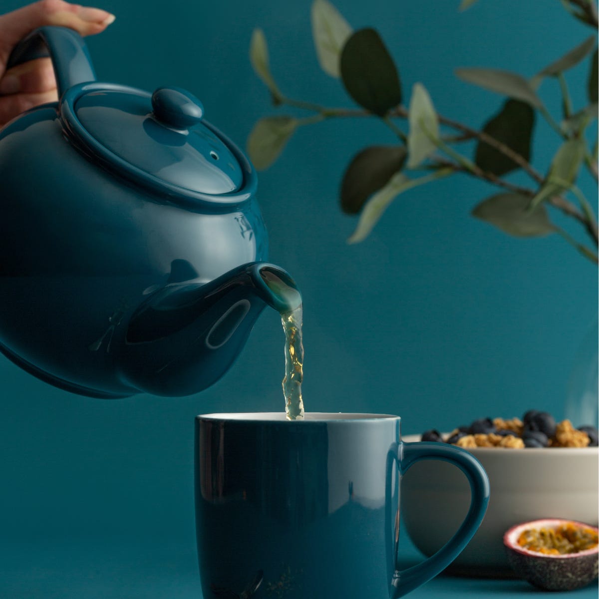 Teal Blue 2 Cup Teapot