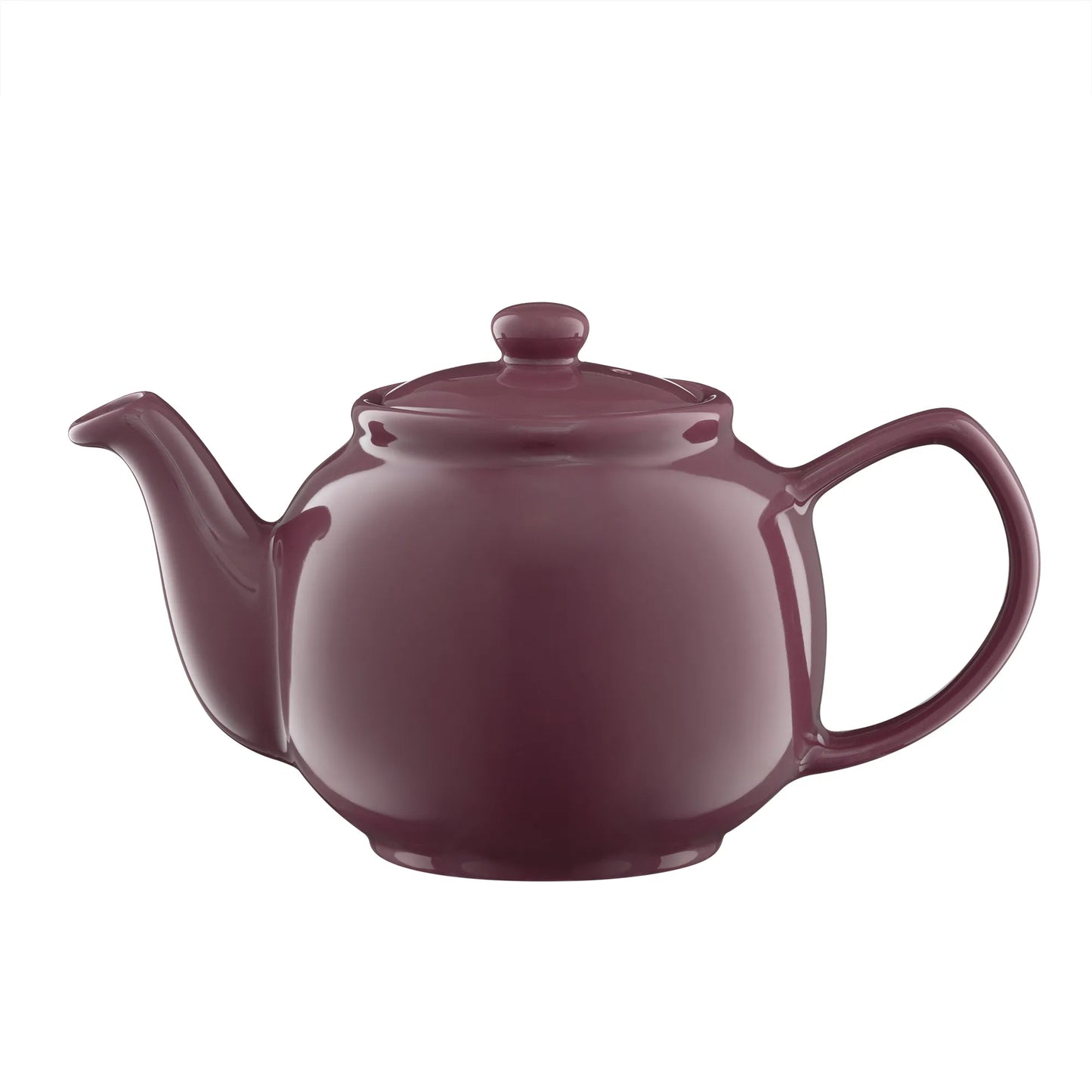 Magenta teapot on a white background