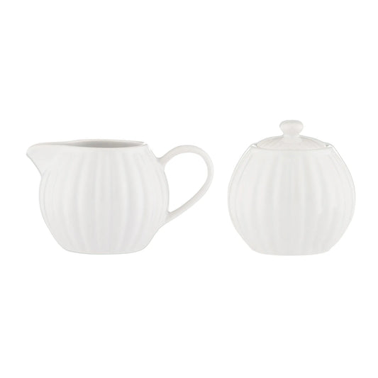 Luxe Milk Jug & Sugar Bowl White