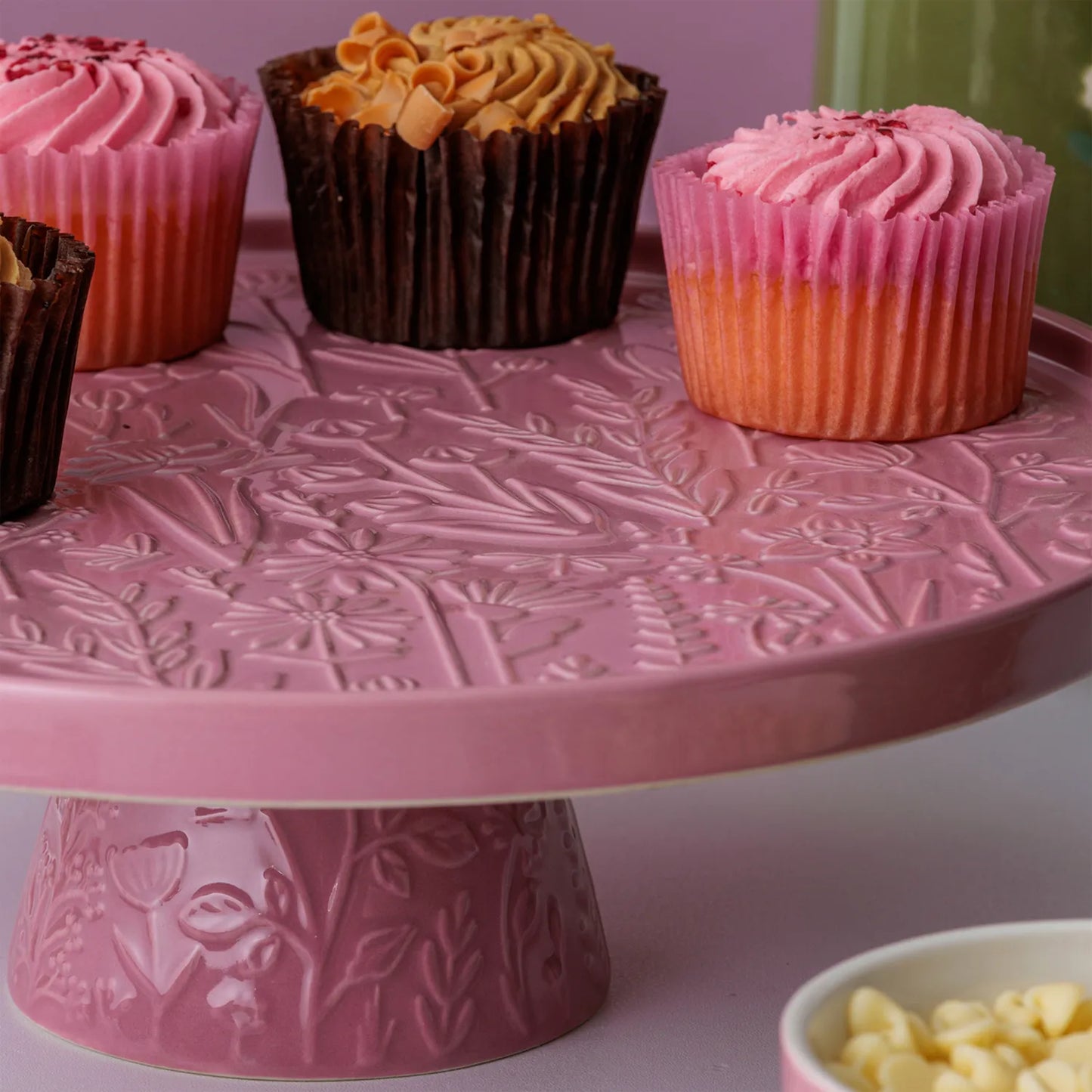 In The Meadow Pink Cake Stand