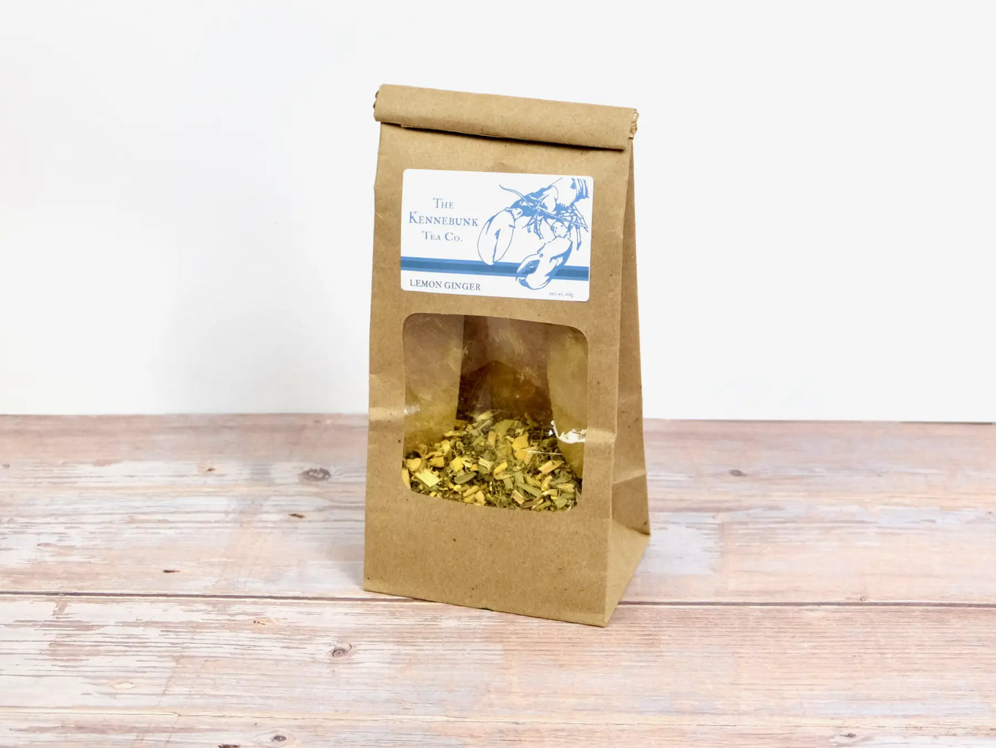 Lemon Ginger Tea loose leaf tea in a small refill bag