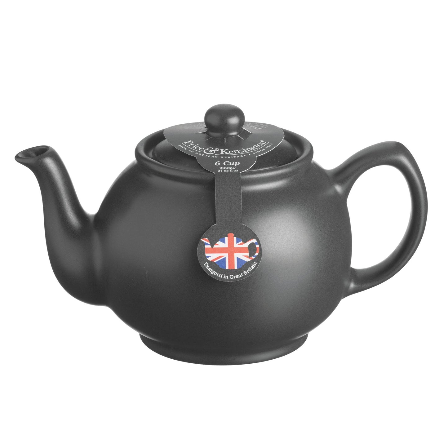 Matt Black 6 Cup Teapot