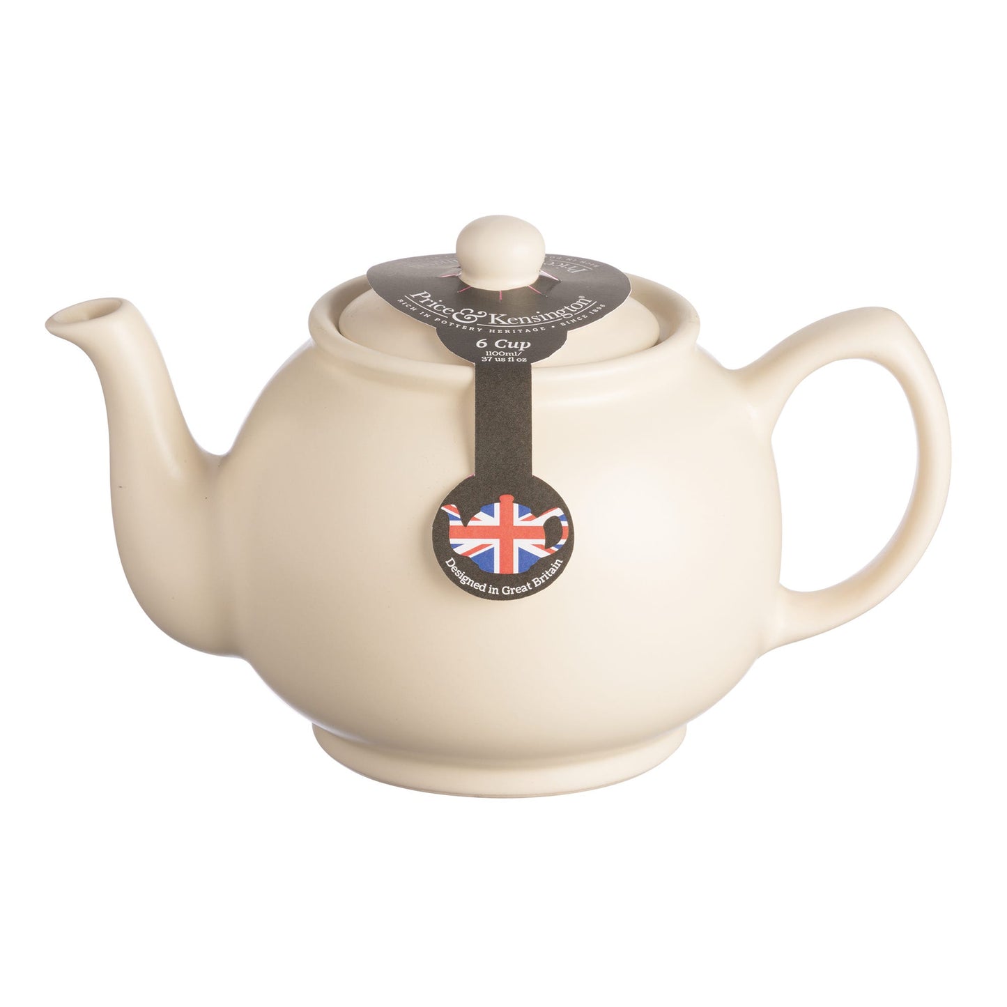 Matt Cream 6 Cup Teapot