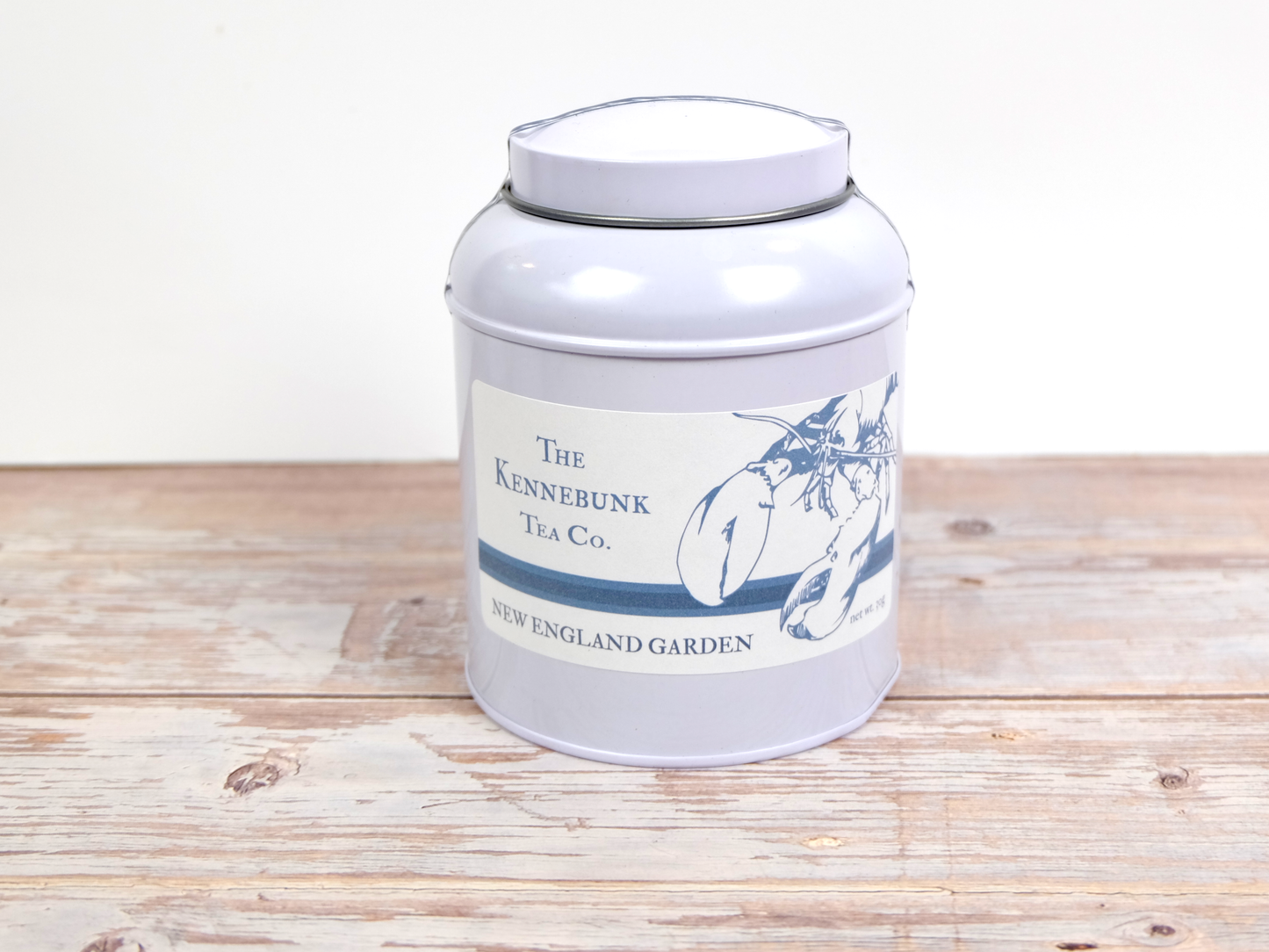 New England Garden Tea loose leaf tea in a tin with Lobster label