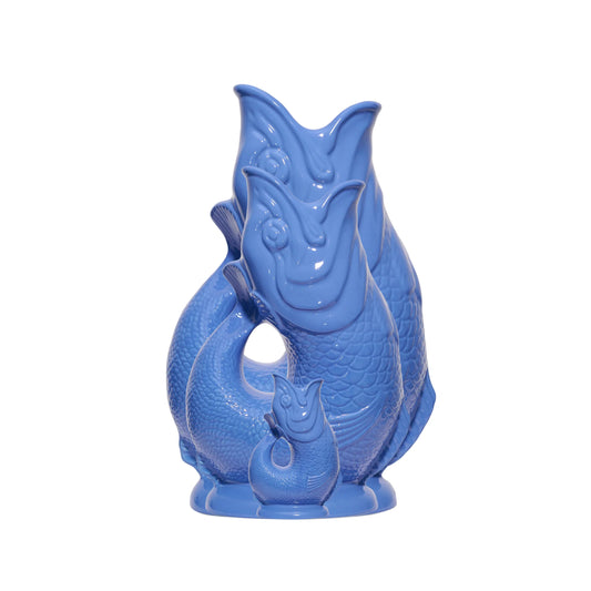 3 sea blue Gluggle Jugs