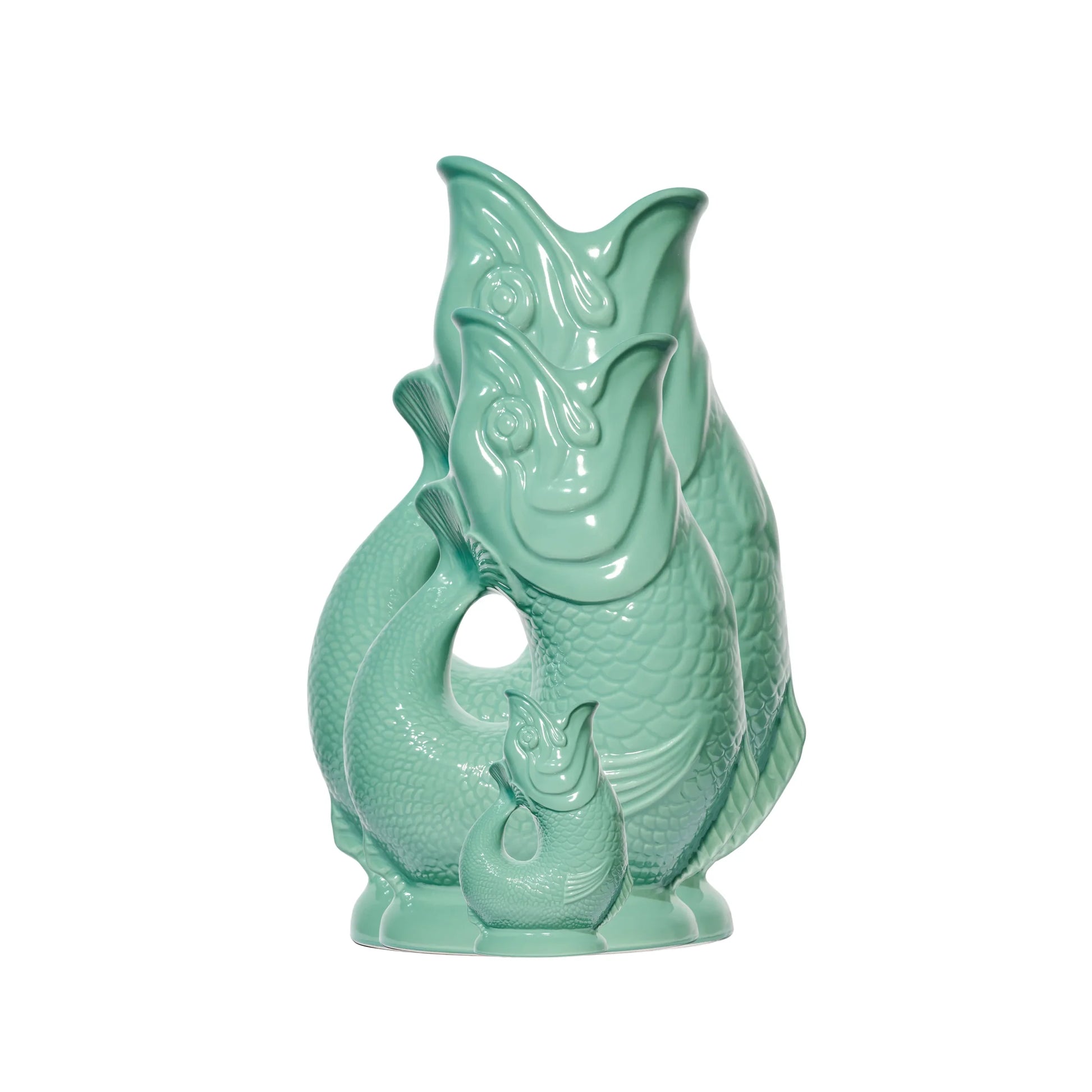 3 sea green Sea Green Gluggle Jugs